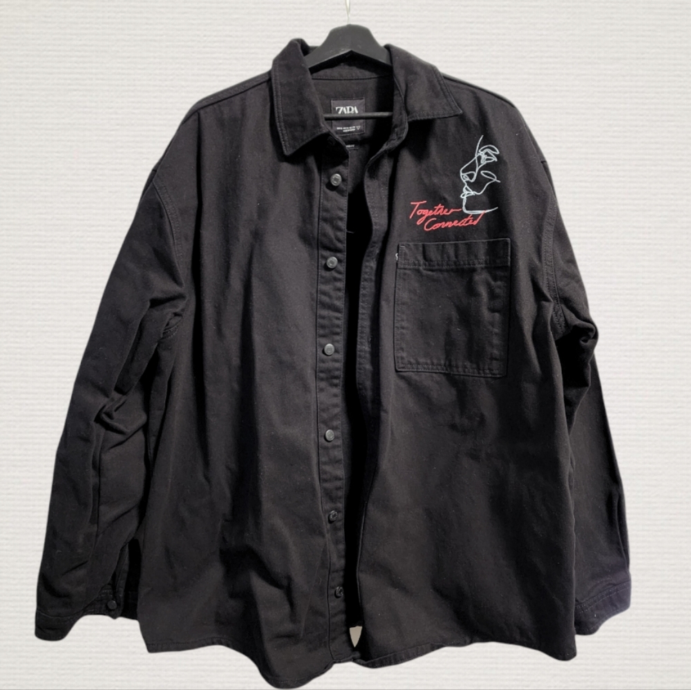 Zara oversized button up shirt